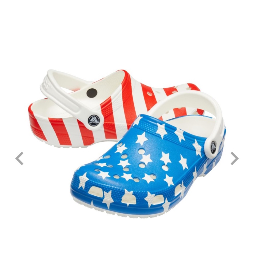 Croc American flag shoes